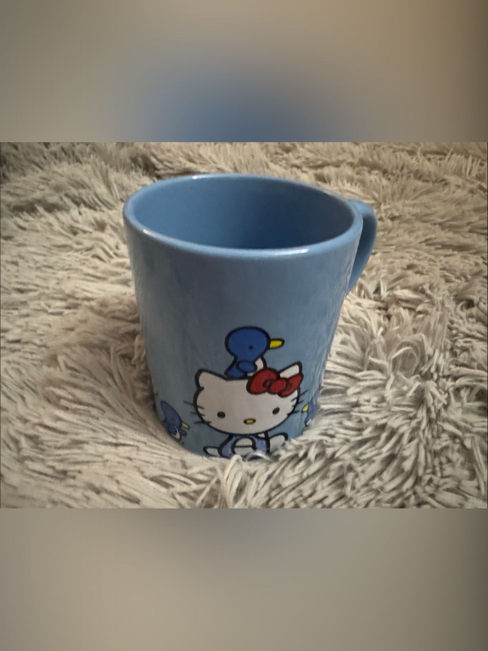 Hello Kitty Blue Ceramic Mug - Cute Character Home Accent